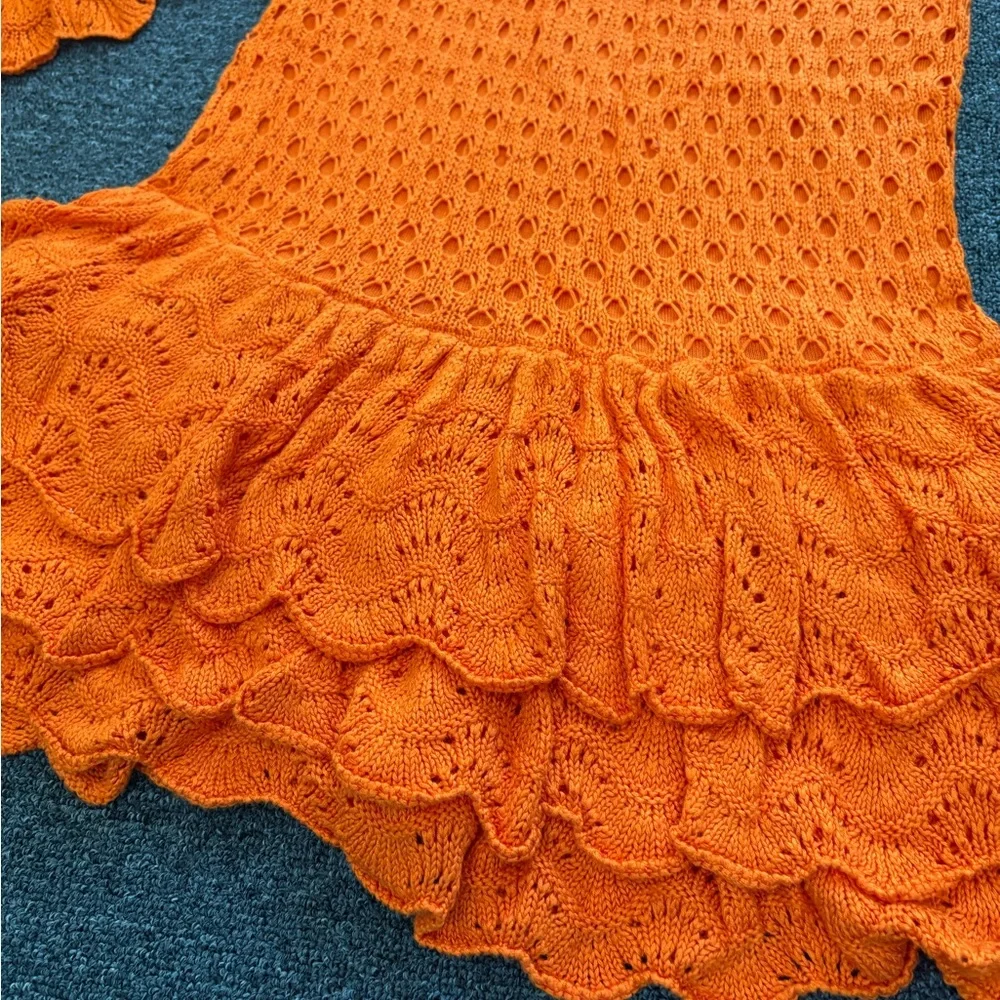 Chic Beach Riot Orange Haze Knit Set - Picture 5 of 8